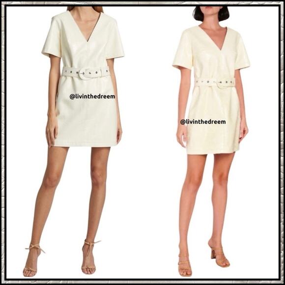 Cinq a Sept Abytha Belted Faux Leather Minidress
Alabaster SZ 8 $395 - Picture 2 of 15
